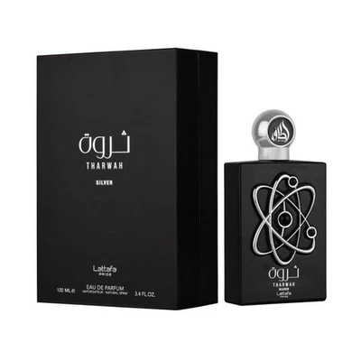 Lattafa Pride Tharwah Silver Eau de Parfum 3,4 oz (100 ml) | Unisex Foto 1 de 4