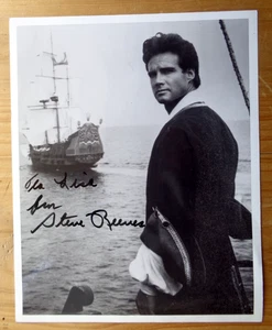 Steve Reeves Morgan El Pirata 8x10 Foto en Blanco y Negro Inscrito Firmado Autógrafo - Imagen 1 de 2