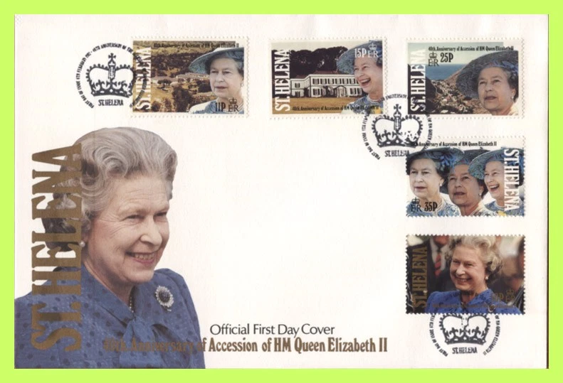 St Helena 1992 40th Anniv of Queen Elizabeth II's Accession First Day Cover - Image 1 of 1