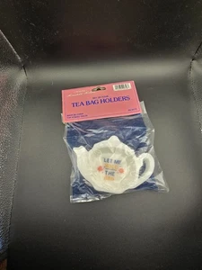 Kunststoff Teebeutel Halter 4er Set "Let Me Hold The Bag" Neu aus altem Lagerbestand versiegelt - Bild 1 von 5