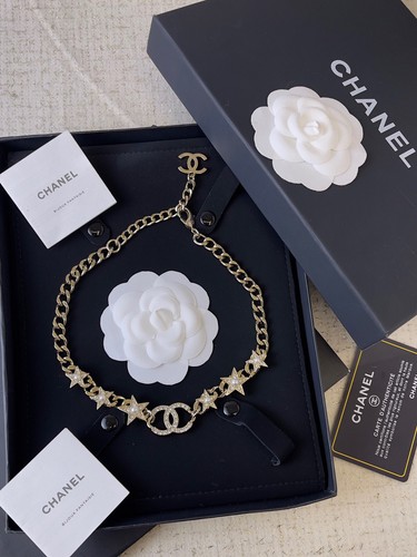 ?CHANEL Collana Catena Stella Classica CCS Elementi Collana con Cristallo 24C
