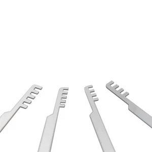 Juego de reparación de bloqueo de dientes de metal herramienta peine de acero inoxidable duradero de 4 piezas - Imagen 1 de 5