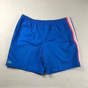 Lacoste Shorts Mens 3XL Blue Stretch Elastic Waist Regular Fit Flat Front NWT - Picture 1 of 11