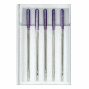 Paquete de 5 agujas Janome punta púrpura #859438007 para máquinas de coser domésticas - Imagen 1 de 1