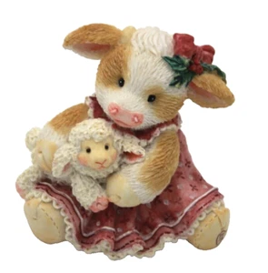 Mary's Moo Moos Mooey Christmas To Ewe” Figurine Enesco 651656 Mary Rhyner 1994 - Picture 1 of 7