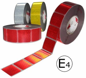 30m REFLEXFOLIE KONTURMARKIERUNG SEGMENTIERT 50x50mm ROT geeignet für LKW - Bild 1 von 4