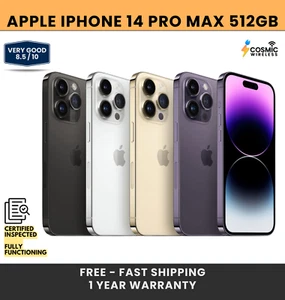 Apple iPhone 14 Pro Max 512GB Unlocked 5G (GSM + CDMA) - Very Good - Picture 1 of 11