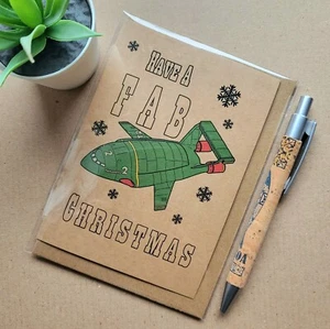 Thunderbirds Christmas card - Thunderbird 2 xmas card - Gerry Anderson - Picture 1 of 3