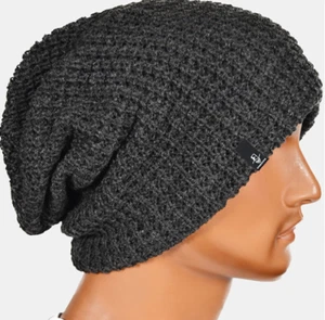 Mens Womens Slouchy Long Oversized Beanie Hat Knit Cap Summer Winter*USA SELLER* - Picture 1 of 4