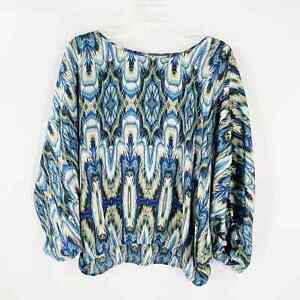 Vince Camuto Printed 3/4 Sleeves Blouse Blue