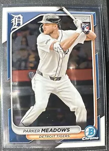 2024 Bowman Chrome #98 Parker Meadows RC Detroit Tigers - Picture 1 of 2