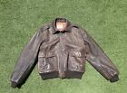 Vintage Golden Bear Leather Jacket, Size 44 Brown Distressed