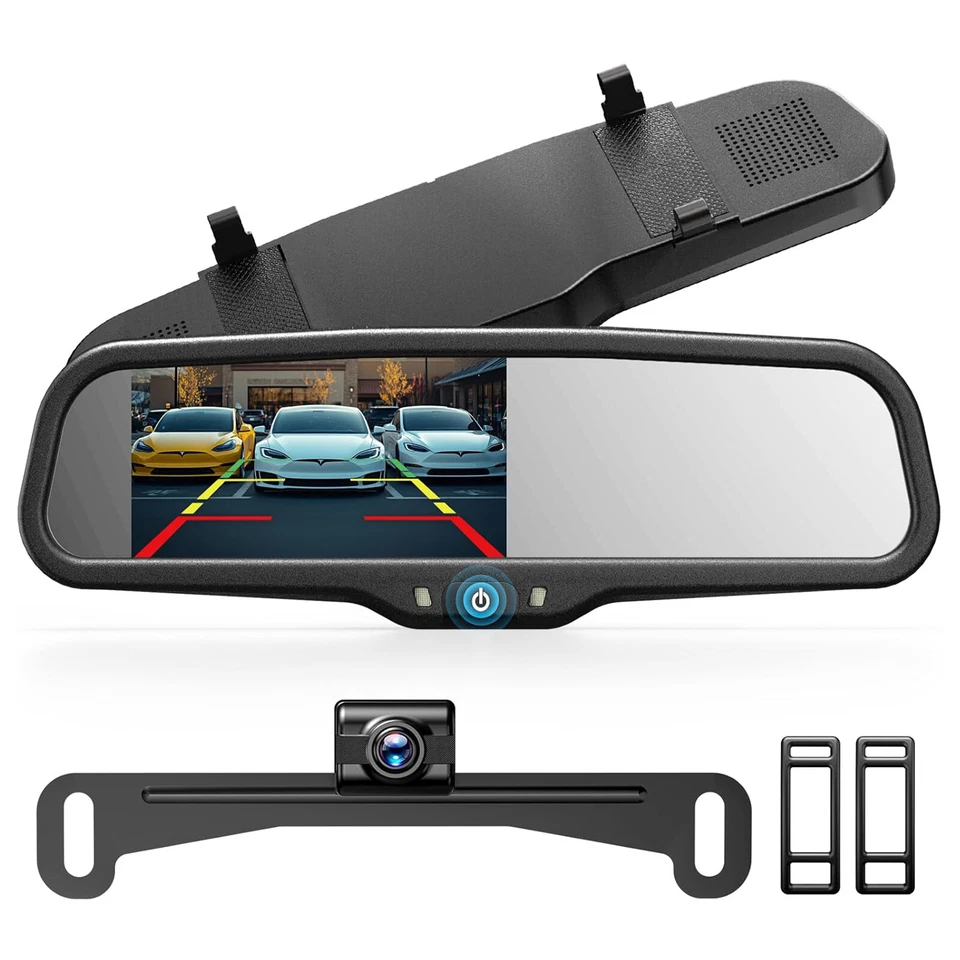 AUTO-VOX Wireless Rear View Backup Mirror Camera 4.3" HD Monitor Parking System - Image 1 of 4