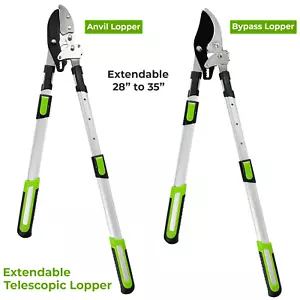 Telescopic Lopper, Ratchet Anvil, C50 Blade Razorsharp Garden Tool Branch Cutter - Picture 1 of 14