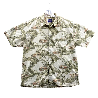 Camisa Pendleton Grande Tropical Hoja de Plátano Hawaiana Jimmys Estampado de Palma Informal Hombres Foto 1 de 4