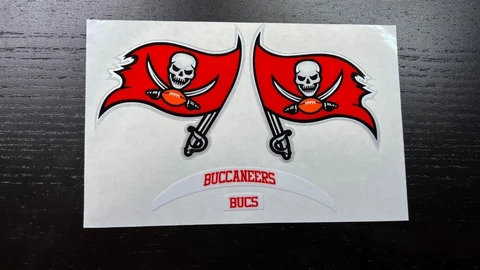Tampa Bay Buccaneers Mini Football Helmet Decal Set Cover