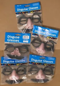 Lot of 5 kids Disguise Glasses Costume Party Packaged Individually - Picture 1 of 1