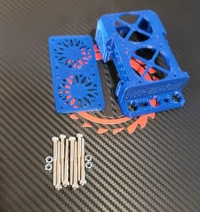 Dual Hobbywing Max5 V1 RC COOLING Fan Shroud MOUNT DBXLE ARRMA KRATON XRT XMAXX - Picture 1 of 20