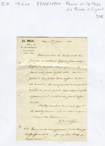 Paris IX ème 28 Rue Taibout - Secteur de la Mode Revue du Monde Élégant de 1840 - Picture 1 of 1