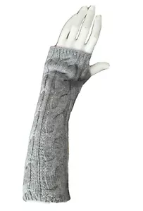 NWT Phenix Cashmere wool Cable knit Arm Warmer Fingerless gloves Wristlets NEW - Picture 1 of 13