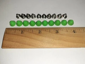 10PCs Green Bucket Mushroom Studs Rivet Back Clothes Handbag Leather Craft DIY - Picture 1 of 10