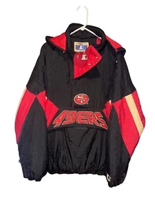 Giacca pullover vintage anni '90 Starter San Francisco 49ers taglia XL - Foto 1 di 5