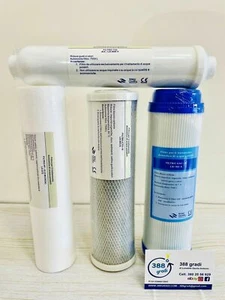 KIT RICAMBIO UNIVERSALE 4 FILTRI DEPURATORE ACQUA A 5 o 6 STADI OSMOSI INVERSA - Bild 1 von 2