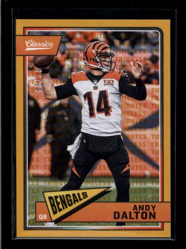 ANDY DALTON 2018 PANINI CLASSICS #20 TIMELESS TRIBUTES #67/99 AJ7977 - Image 1 of 1