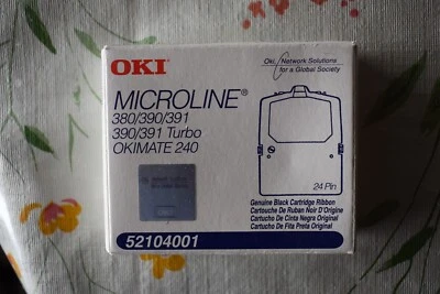OKI Microline 52104001 Black Ribbon Cartridge for 380/390/391/OKIMATE 240 - Image 1 of 4