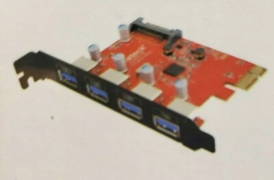 *NEW* Inateck KTU3FR 4-Port USB 3.0 PCI-E Expansion Card - In Shrink-wrapped box - Image 1 of 4