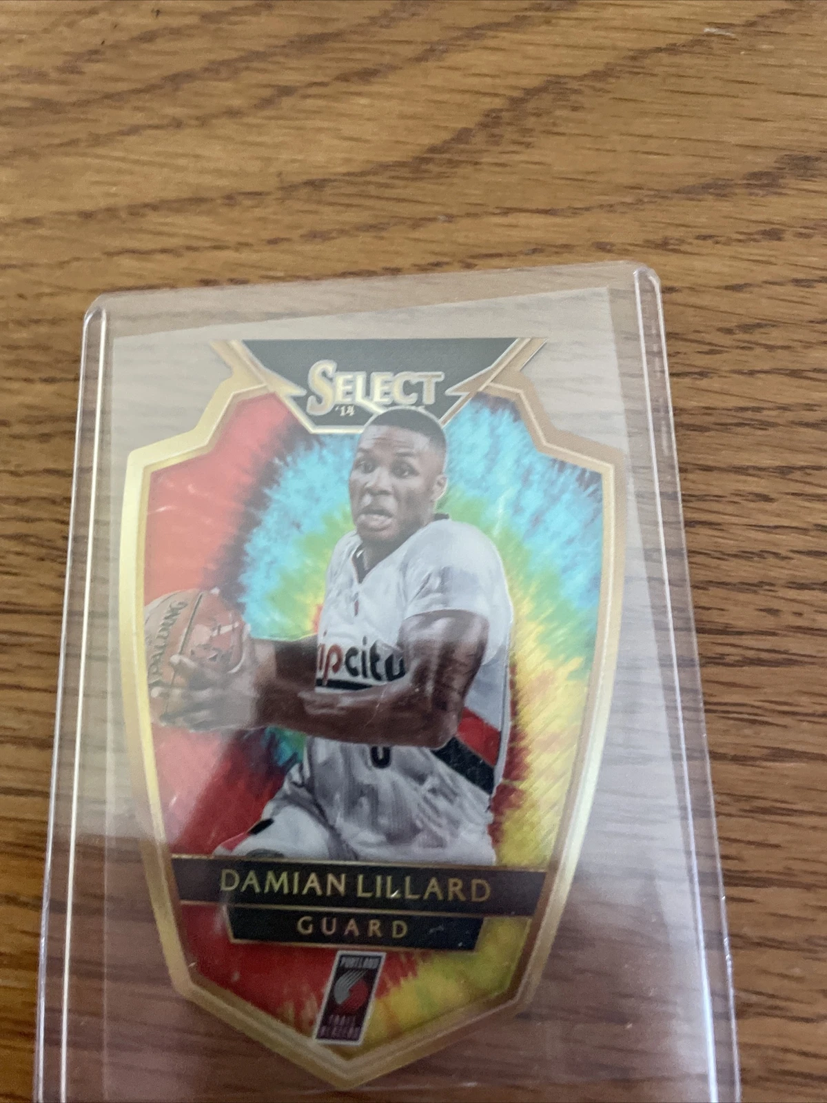 2014-15 Select #143 Damian Lillard Rare Tie-Dye Prizm Die Cut Serial # /25