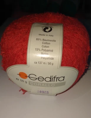 Gedifra "CORALLO" 纱线 - 红色 — 第 1/2 张图片