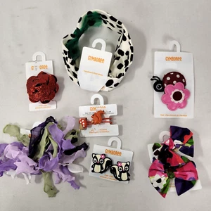 Lot of 7 Gymboree Hair Accessories NEW Headband Clips Ponytail Holders Skunk Bug - Picture 1 of 8