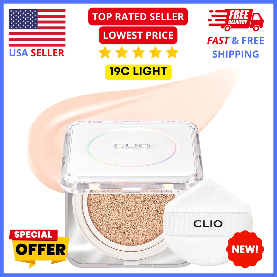 CLIO Kill Cover Cushion Foundation 19C – Matte, Long-Wear K-Beauty Compact - Image 1 of 4