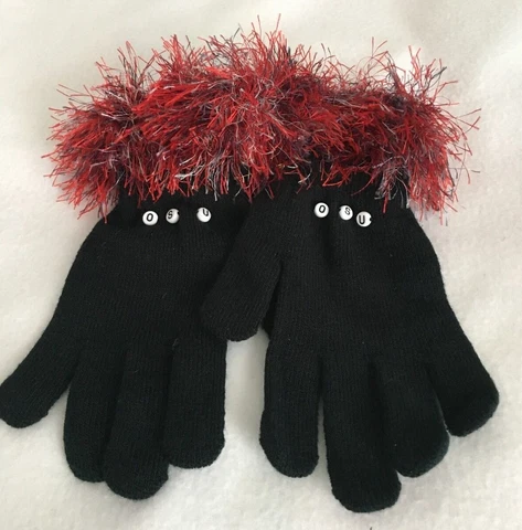 Ohio State Buckeyes Knit Gloves with Decorative Trim Embellishment NEW Cover