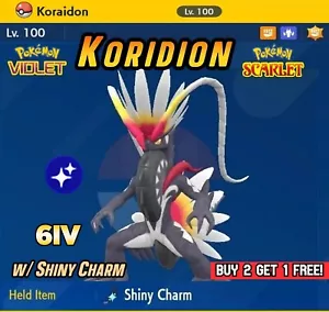 XXXL MAX SIZE SHINY KORAIDON ✨ Pokemon Scarlet and Violet 6IV, Holds Shiny Charm - Picture 1 of 2
