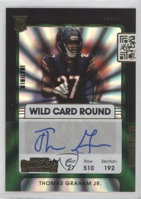 2021 Panini Contenders Ticket Wild Card Round Thomas Graham Jr Rookie Auto RC - Image 1 of 2