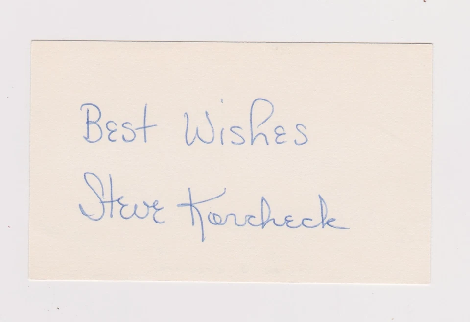 Steve Korcheck - Signed 3x5 - Debut 1954 - Senators - Deceased 2016 - Image 1 of 1