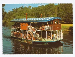 VINTAGE 70s LANE COVE RIVER TURRUMBURRA PADDLEWHEELER N.S.W REAL PHOTO POSTCARD - Foto 1 di 2
