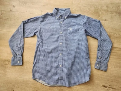 Camisa Ariat Niños Azul Blanco Western Manga Larga Juvenil LG 14-16 Grande Rodeo Usada en Excelente Condición Foto 1 de 3