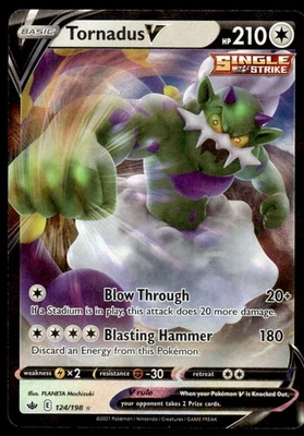 Pokemon TCG SWSH06: Chilling Reign #124/198 Tornadus V NM - Image 1 of 2