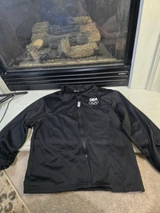 Giacca da pista Comitato Olimpico USA adulto blu mediu full zip riscaldante leggera - Foto 1 di 8