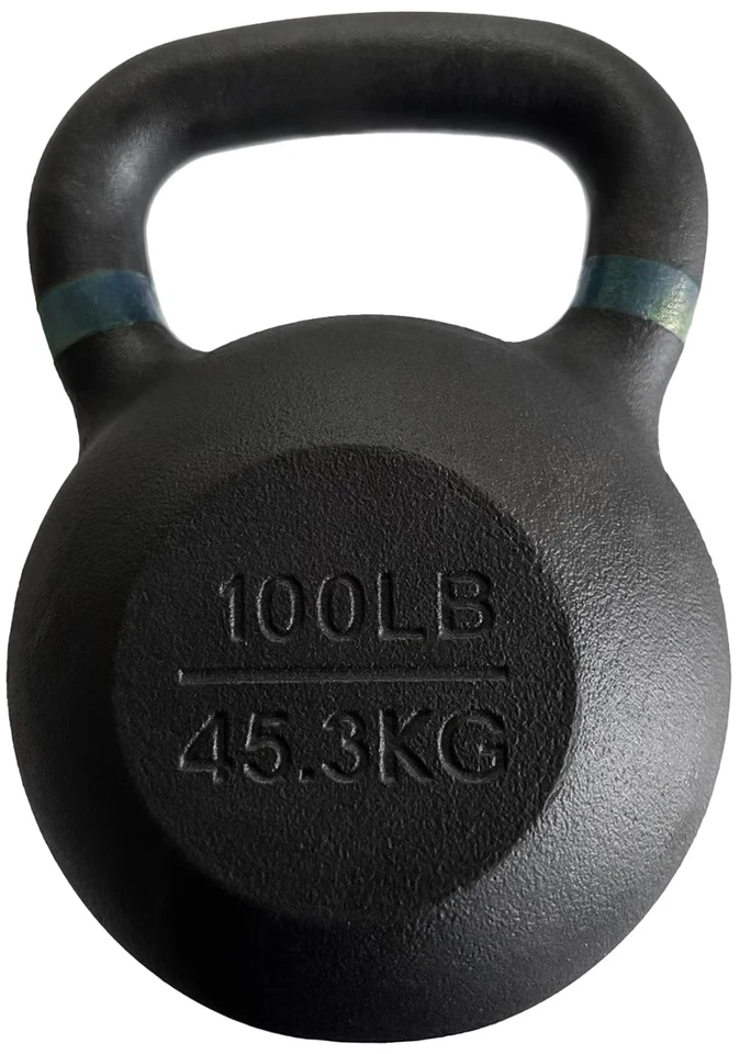 BalanceFrom 100lb Kettlebell, Cast Iron Strength Training Gym Weight, Black