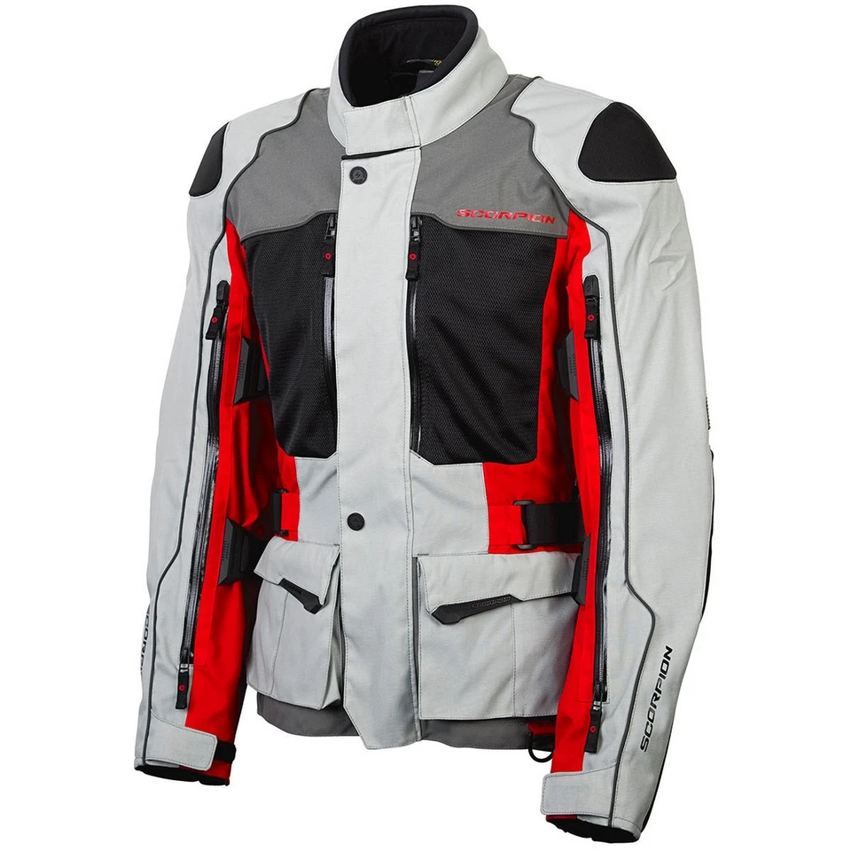 Scorpion Yosemite Mens Textile Motorcycle Jacket Cream/Red/Black - Image 1 of 3