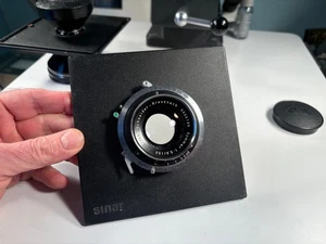 Schneider Apo-symmar 150mm F5.6 MC Lens Synchro-Compur shutter on Sinar Board - Picture 1 of 2