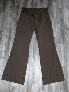 Pantalones de vestir elásticos marrón talla grande Bisou Bisou Maternity para mujer - Imagen 1 de 11