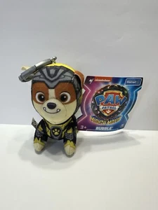 PAW Patrol The Mighty Movie Rubble 4” Plush Toy with Keychain Clip Kids 3+ - Picture 1 of 1