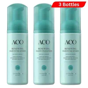 3 x ACO Pure Glow Renewing Daily Exfoliation Pore Cleansing Mousse 150 ml - Picture 1 of 6