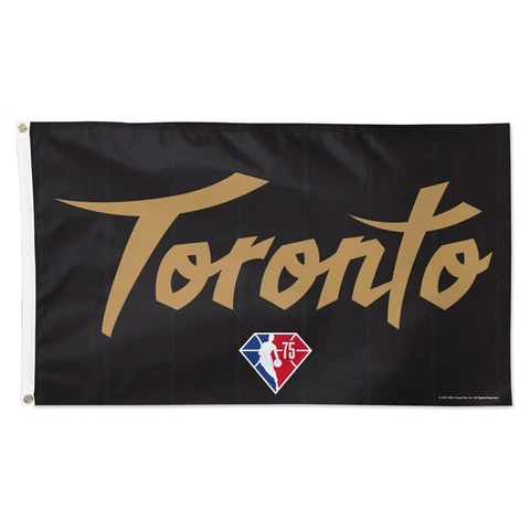 TORONTO RAPTORS CITY NBA 75TH ANNIVERSARY 3'X5' DELUXE FLAG NEW WINCRAFT 👀 Cover