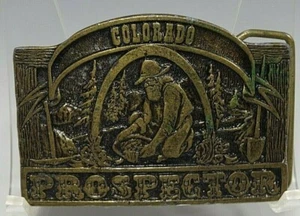 BELT BUCKLE 1975 COLORADO PROSPECTOR HISTORY NEWSPAPER VINTAGE CLEAN VINTAGE - Picture 1 of 2